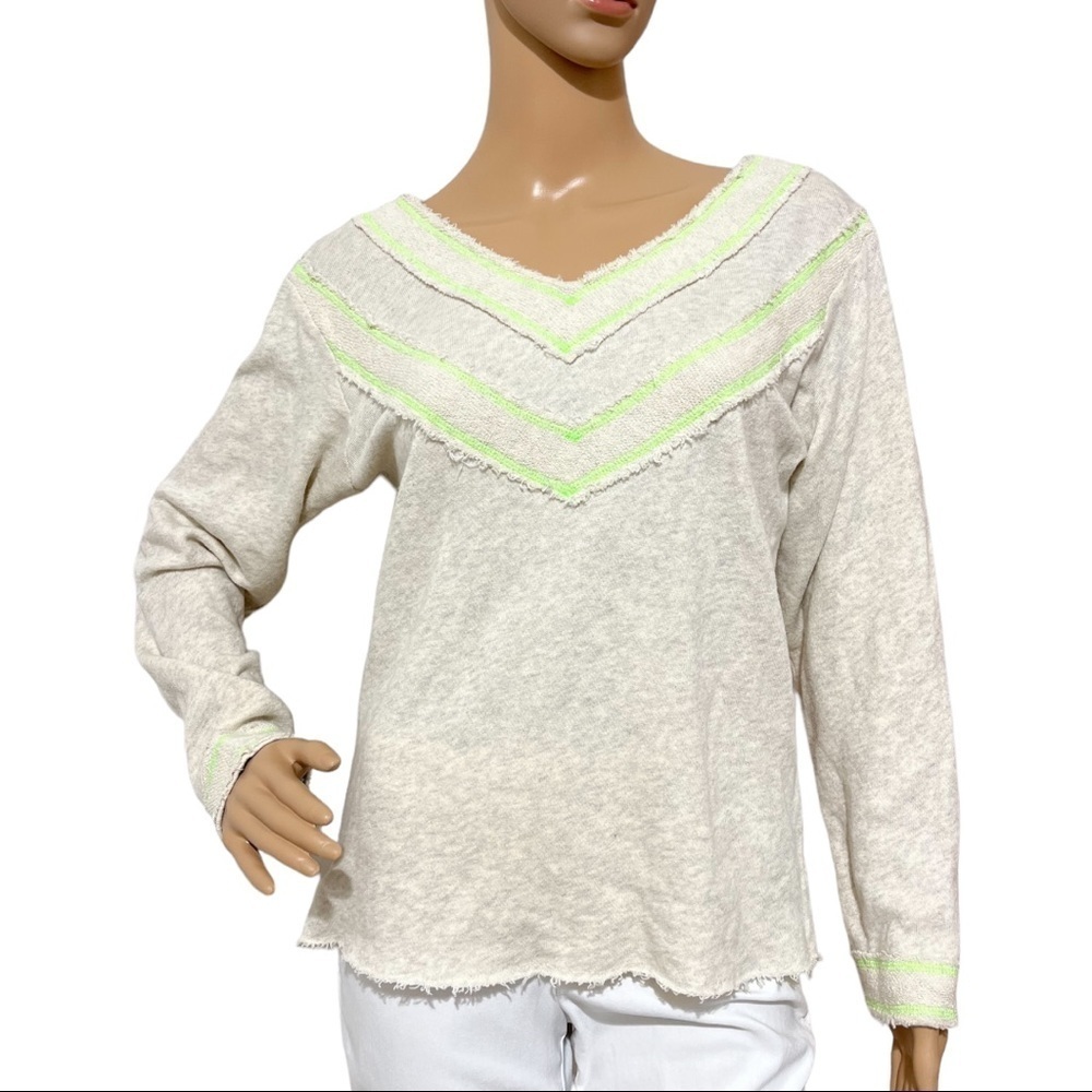 Anthropologie Pepin V- Neck Cotton Sweater Size M